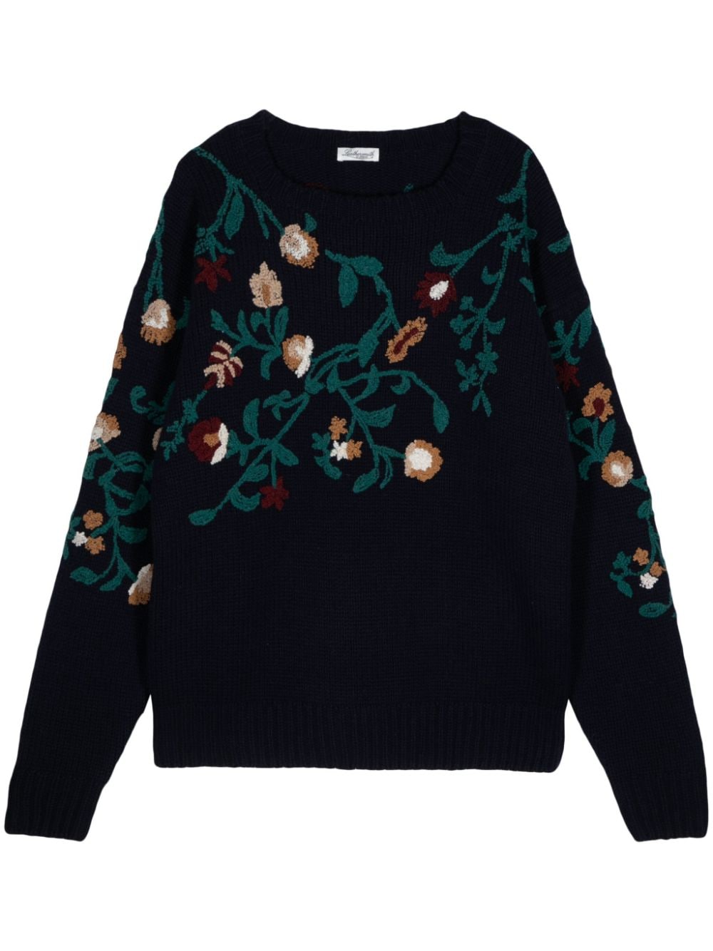 Leathersmith of London floral intarsia-knit jumper - Blue von Leathersmith of London