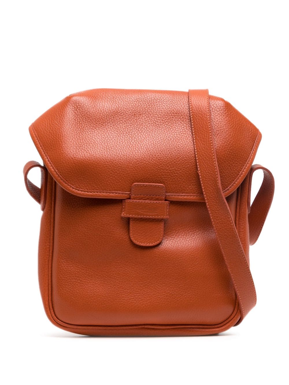 Leathersmith of London logo-debossed leather shoulder bag - Orange von Leathersmith of London