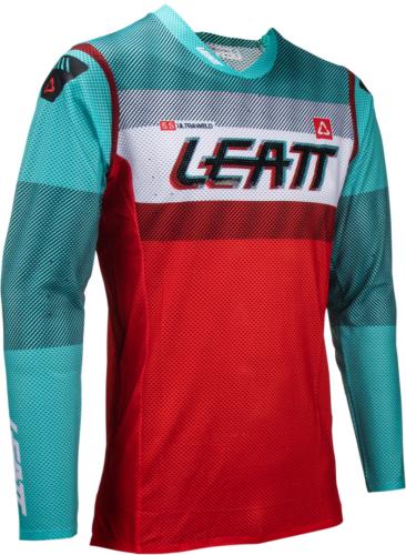 Leatt Jersey Moto 5.5 UltraWeld Fuel - rot-türkis-weiss (Grösse: XL) von Leatt