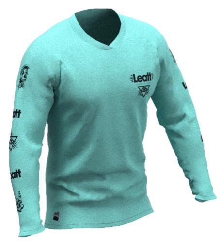 Leatt MTB Gravity 2.0 Jersey - aqua (Grösse: L) von Leatt