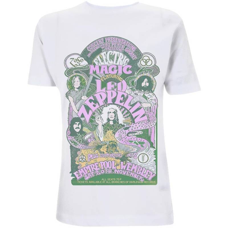 Led Zeppelin - Electric Magic TShirt, für Damen, Weiss, Größe L von Led Zeppelin