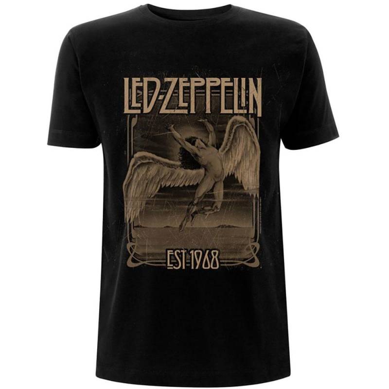 Led Zeppelin - Faded Falling TShirt, für Damen, Schwarz, Größe L von Led Zeppelin