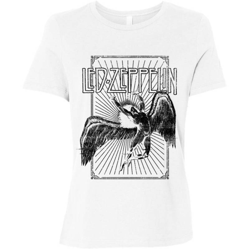 Led Zeppelin - Icarus Burst TShirt, für Damen, Weiss, Größe M von Led Zeppelin