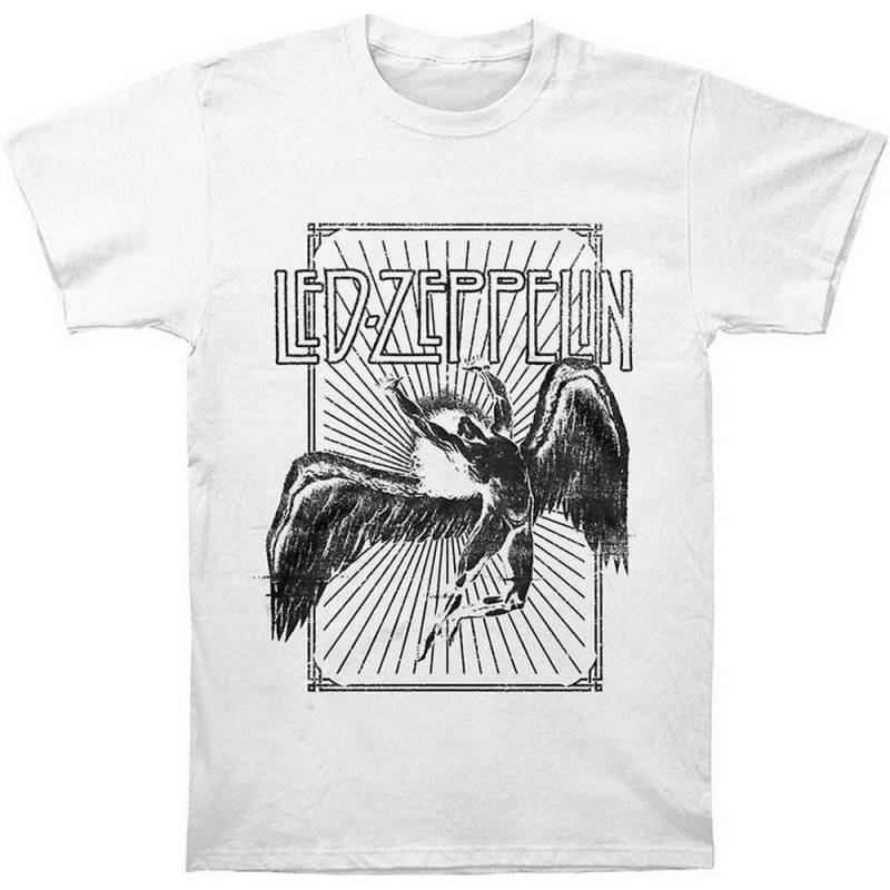 Led Zeppelin - Icarus Burst TShirt, für Damen, Weiss, Größe S von Led Zeppelin