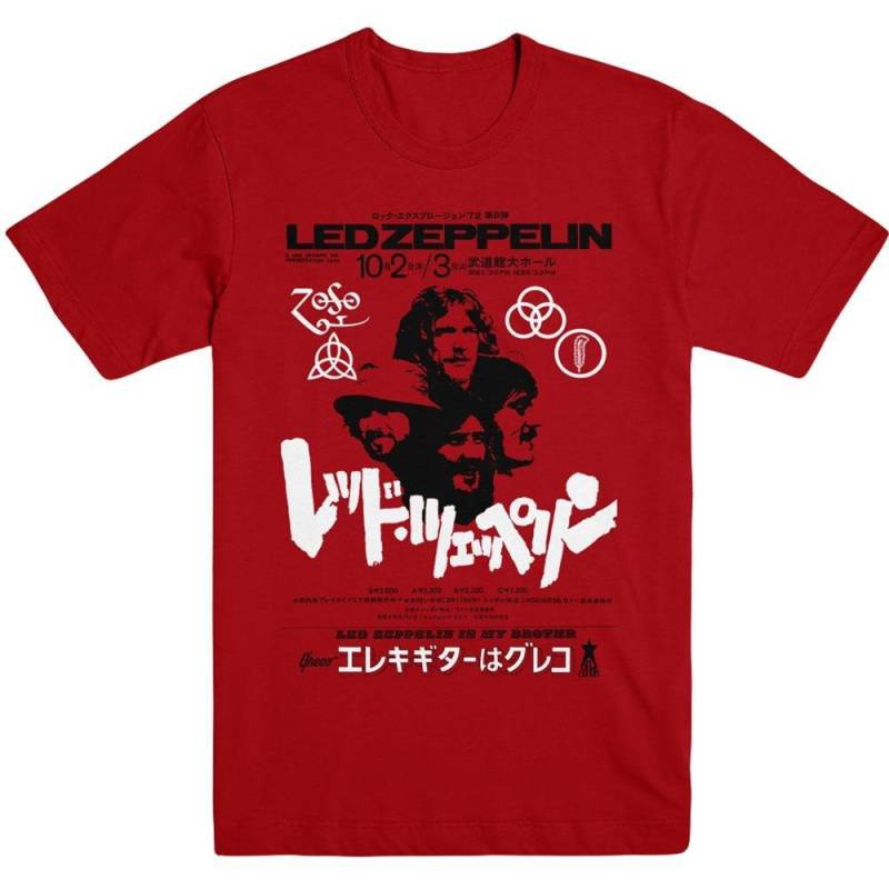 Led Zeppelin - Is My Brother TShirt, für Damen, Rot Bunt, Größe L von Led Zeppelin