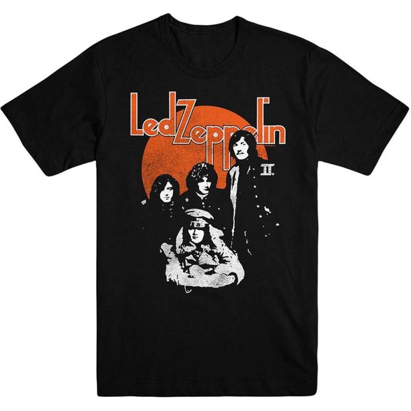 Led Zeppelin - Orange Circle TShirt, für Damen, Schwarz, Größe L von Led Zeppelin