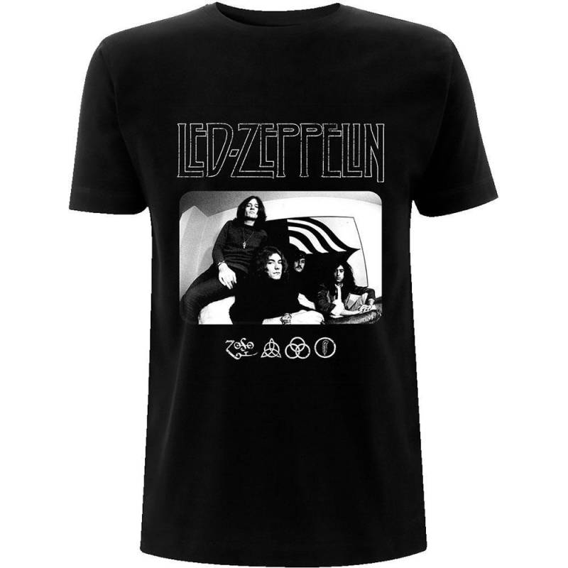 Photo Tshirt Logo Damen Schwarz XL von Led Zeppelin