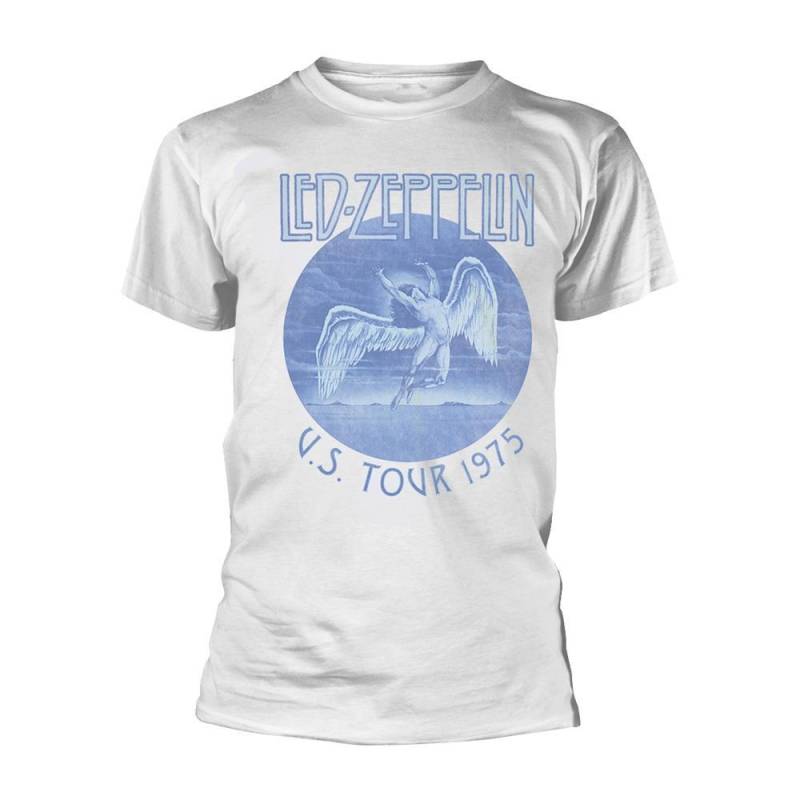 Led Zeppelin - Tour ´75 TShirt, für Damen, Weiss, Größe S von Led Zeppelin