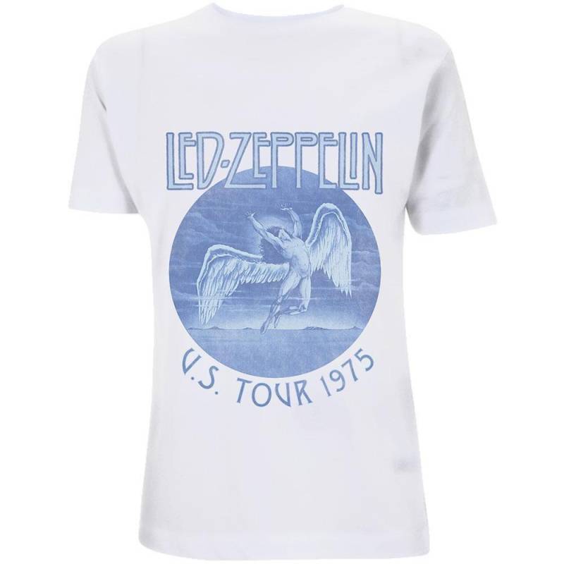 Led Zeppelin - Tour ´75 TShirt, für Damen, Weiss, Größe XL von Led Zeppelin