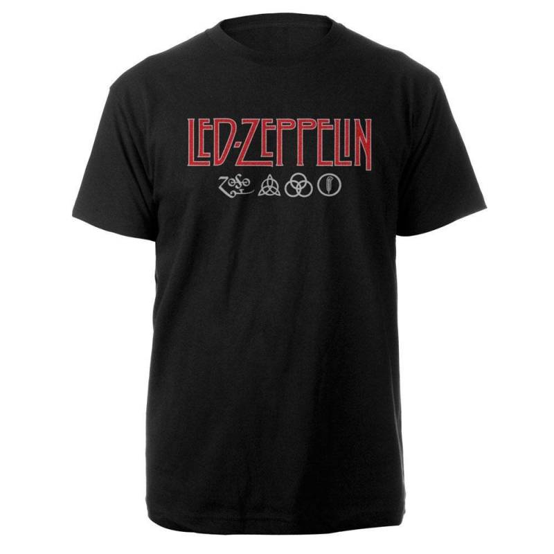 Led Zeppelin - TShirt Logo, für Damen, Schwarz, Größe XL von Led Zeppelin