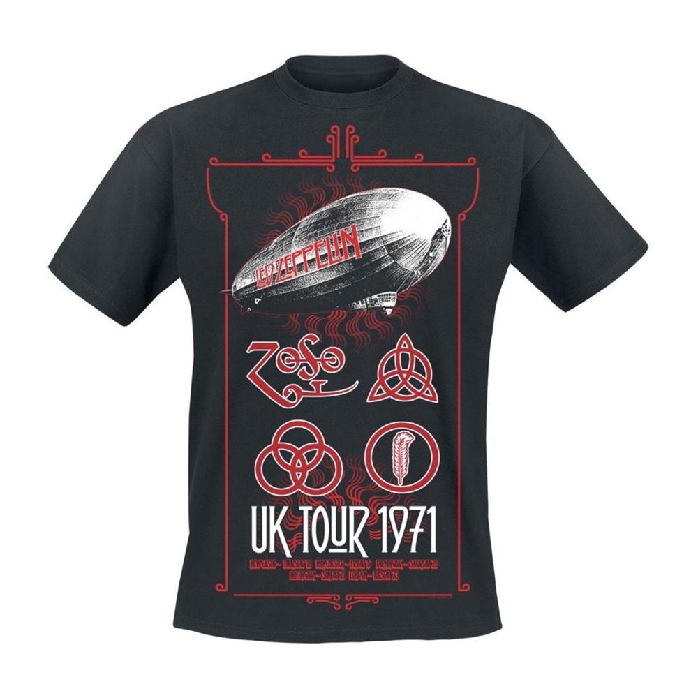 Uk Tour 1971 Tshirt Damen Schwarz S von Led Zeppelin