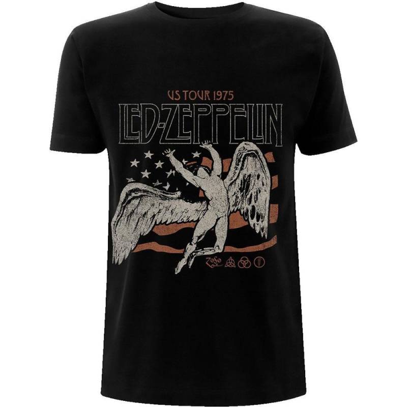 Led Zeppelin - US Tour 1975 TShirt, für Damen, Schwarz, Größe S von Led Zeppelin