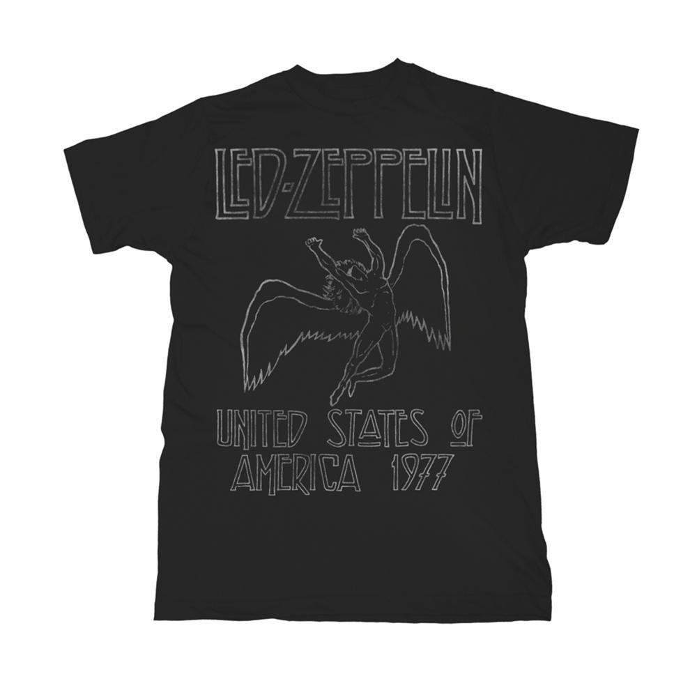 Usa 1977 Tshirt Damen Schwarz XXL von Led Zeppelin