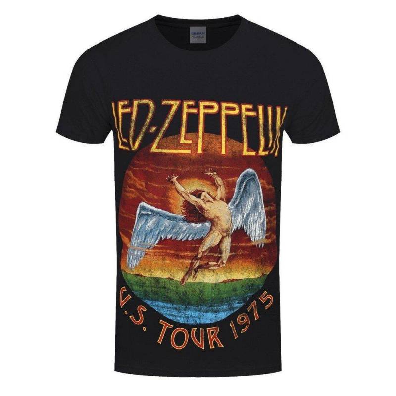 Led Zeppelin - USA Tour ´75 TShirt, für Damen, Schwarz, Größe M von Led Zeppelin