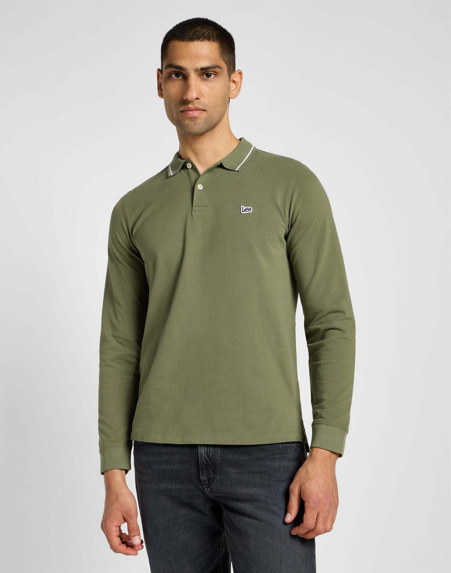 Lee® Langarm-Poloshirt »LEE Langarmpolo Longsleeves Pique Polo« von Lee®