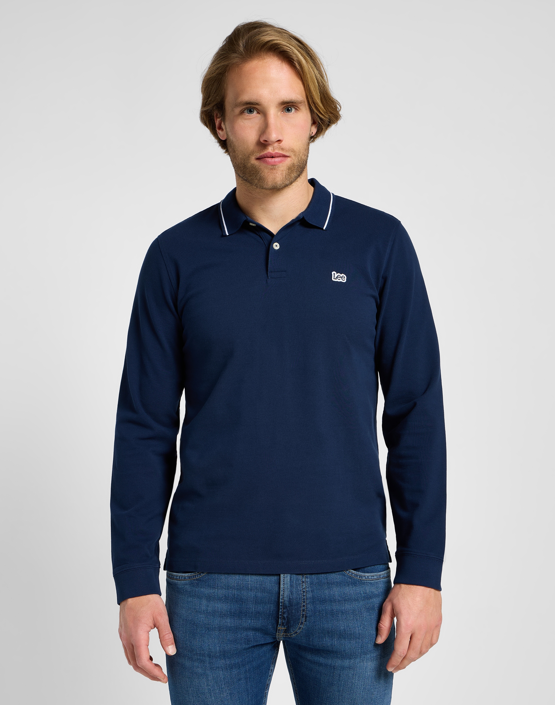 Lee® Langarmshirt »LS PIQUE POLO«, mit Logodruck von Lee®