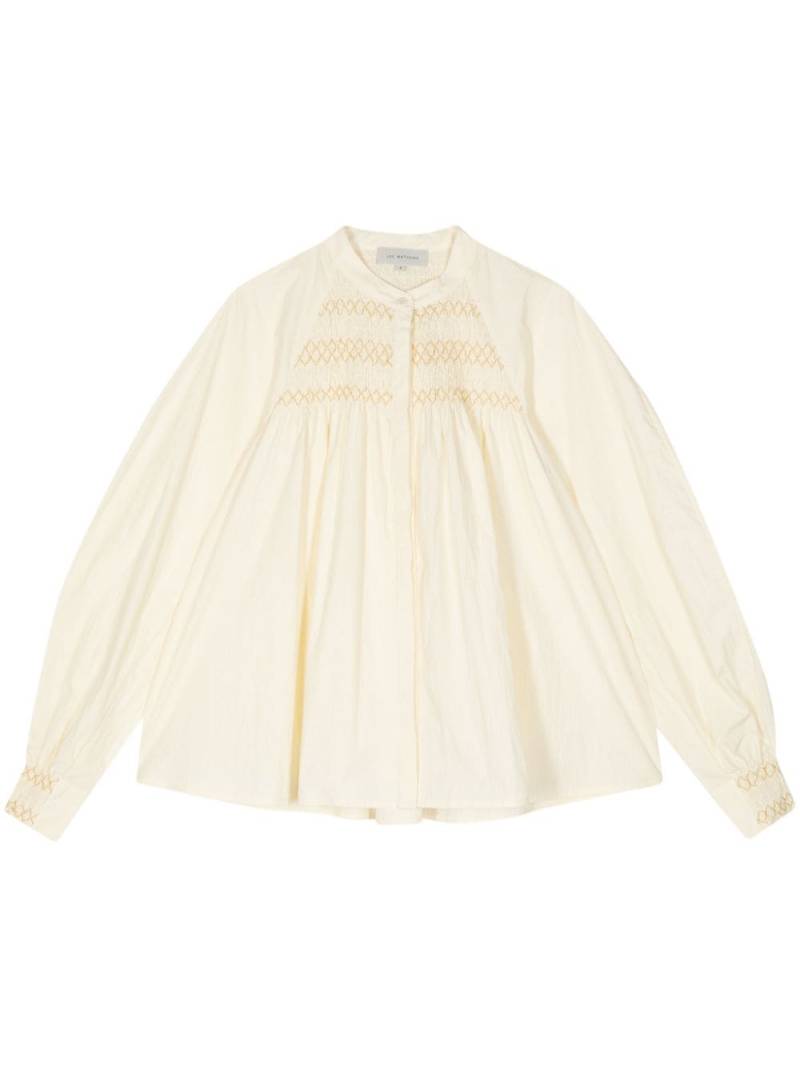 Lee Mathews Capri smocked blouse - Neutrals von Lee Mathews