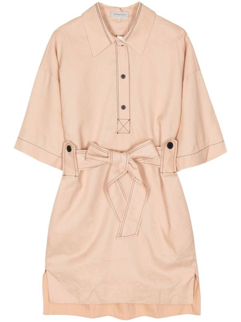 Lee Mathews Lennox belted minidress - Neutrals von Lee Mathews