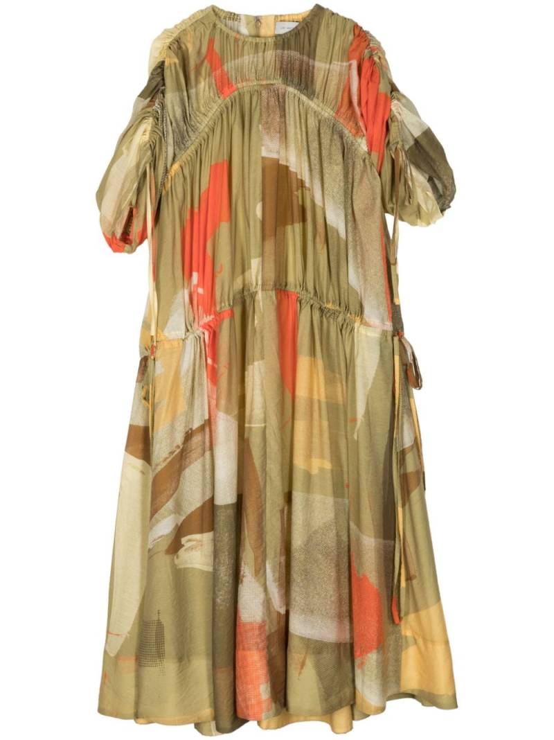 Lee Mathews Maya abstract-print maxi dress - Green von Lee Mathews