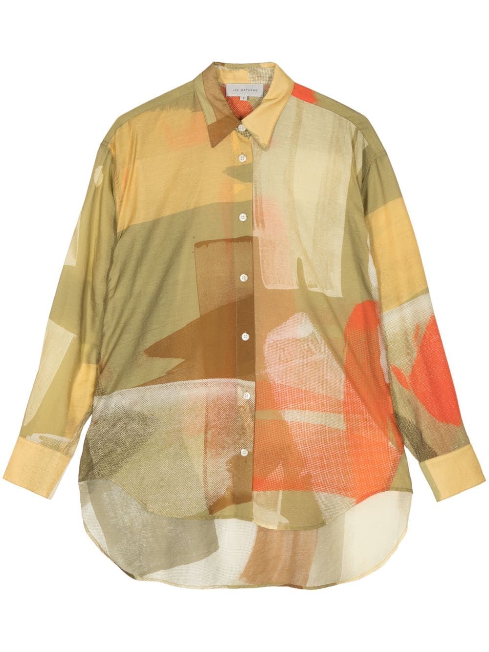 Lee Mathews Maya painterly-print shirt - Green von Lee Mathews