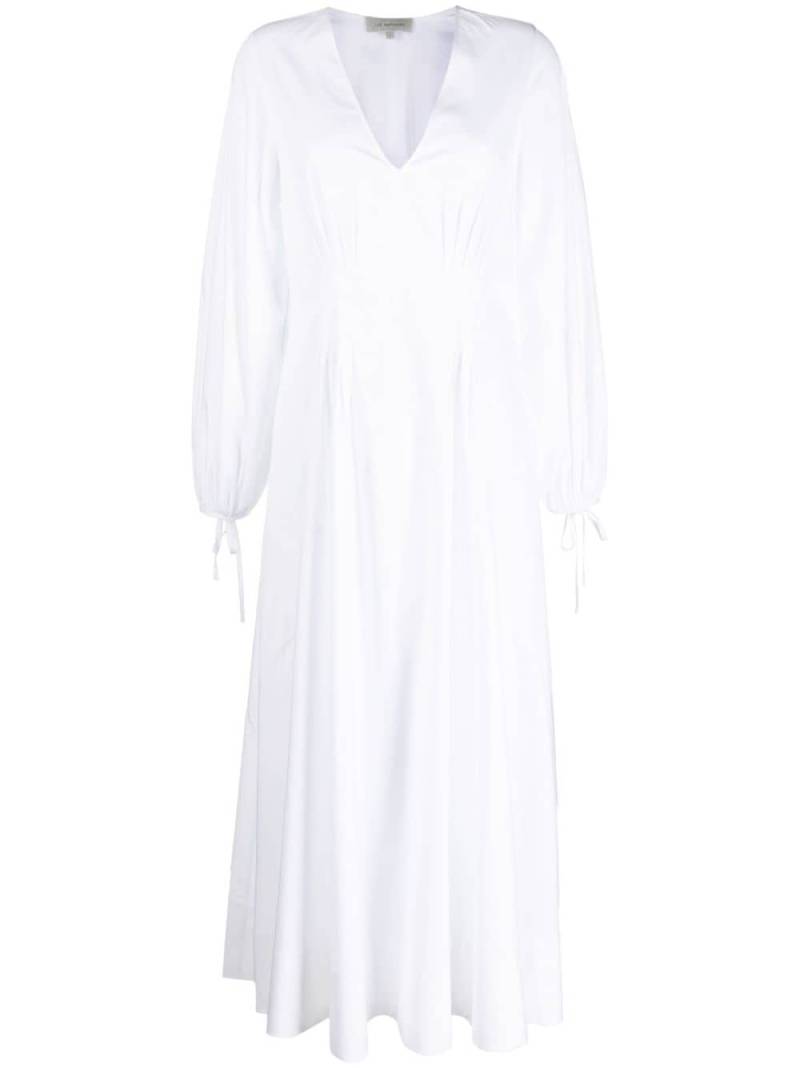 Lee Mathews Soho V-neck maxi dress - White von Lee Mathews