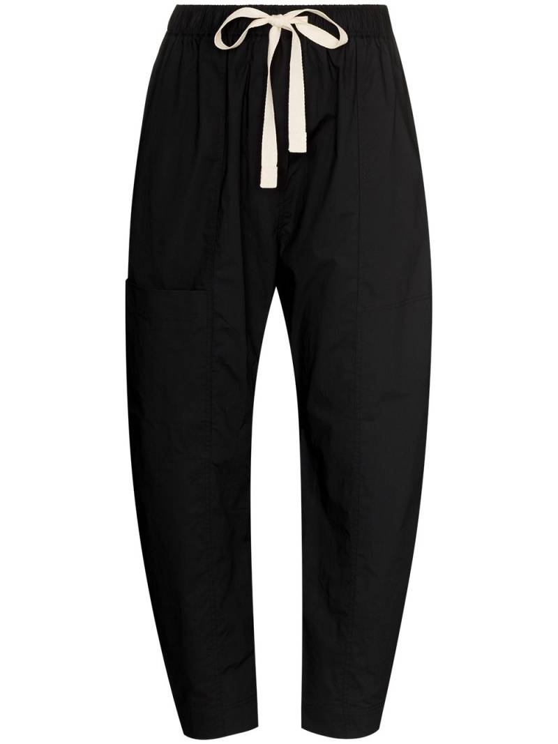 Lee Mathews drawstring cropped cotton trousers - Black von Lee Mathews