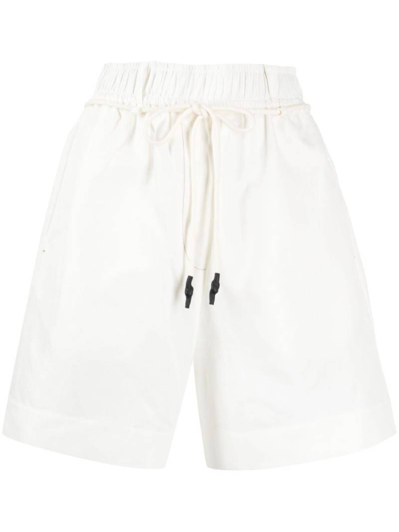 Lee Mathews drawstring high-waisted shorts - Neutrals von Lee Mathews