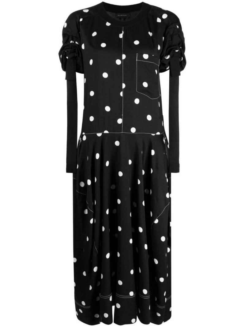 Lee Mathews polka dot-print midi dress - Black von Lee Mathews