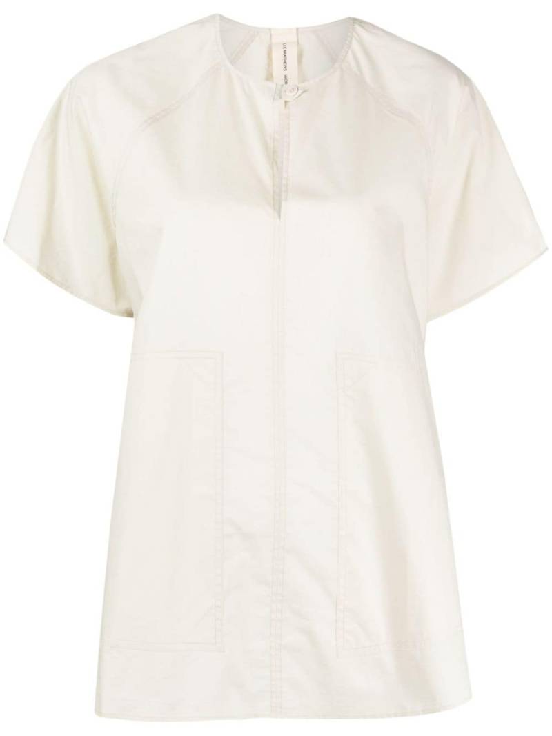 Lee Mathews split-neck cotton blouse - Neutrals von Lee Mathews