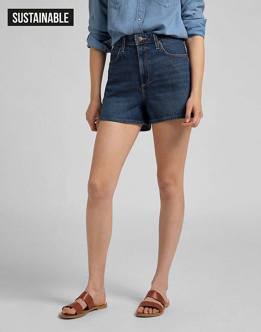 Jeans Shorts Carol Damen Blau Denim W32 von Lee