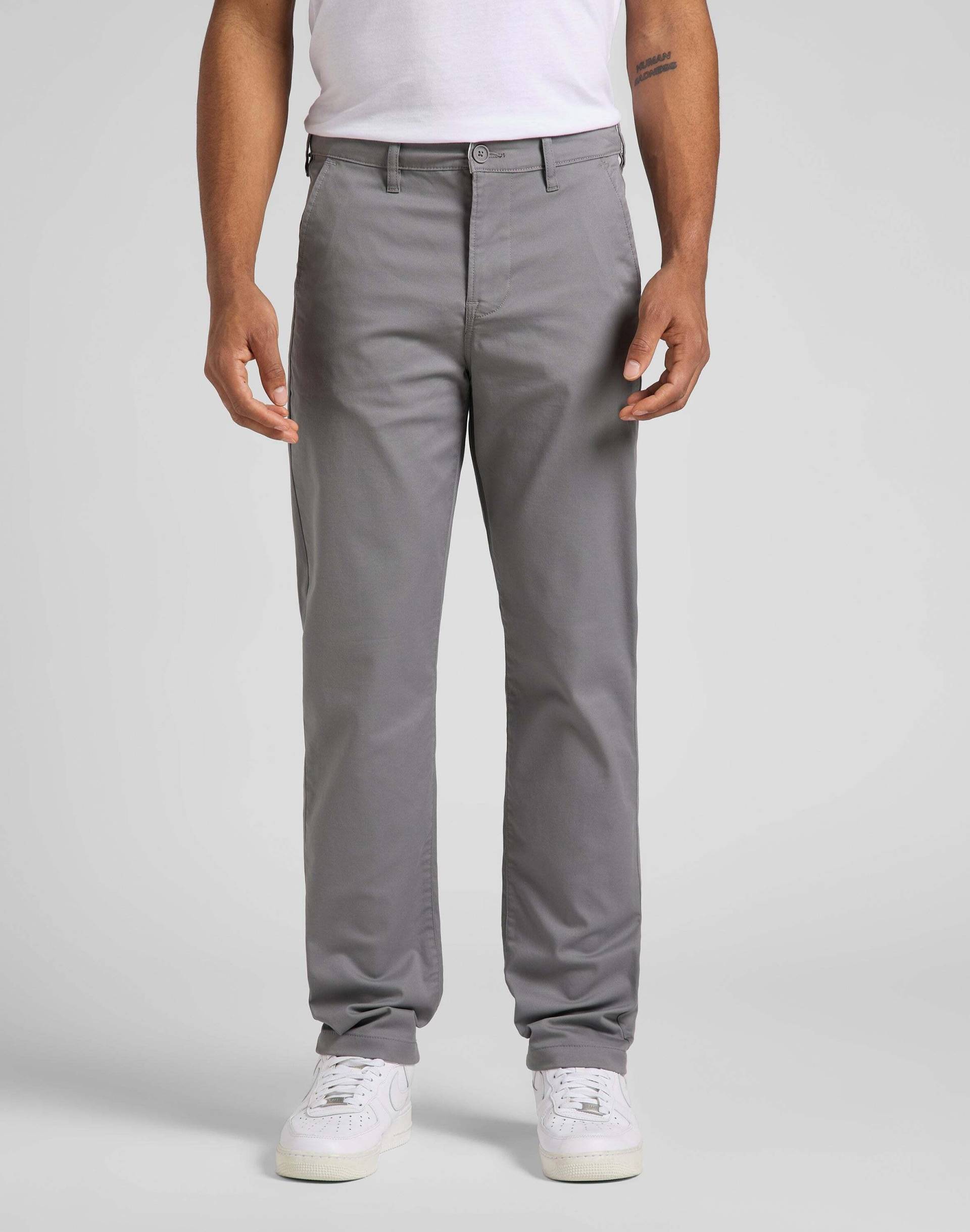 Chino Regular Herren Taubengrau W30 von Lee