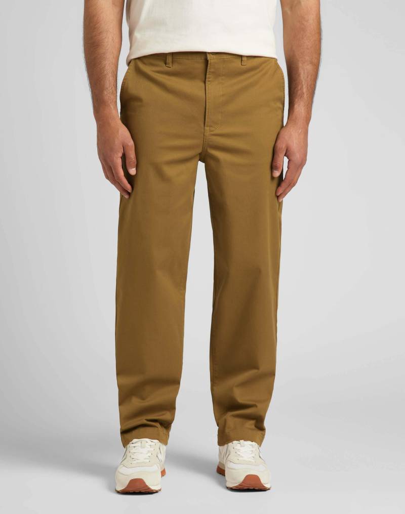 Chino Relaxed Damen Braun L34/W30 von Lee