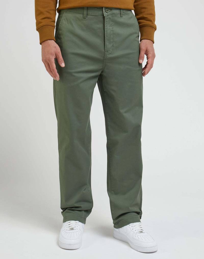 Chinos Relaxed Chino Leesures Herren Grün L34/W31 von Lee