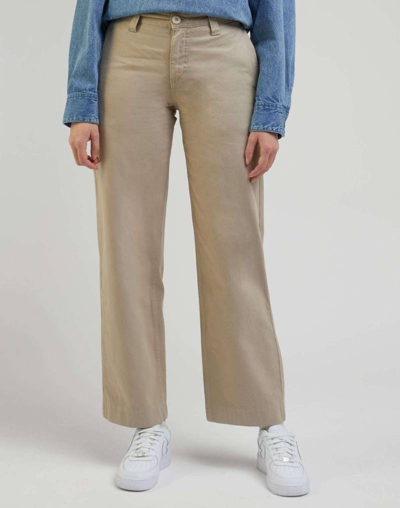 Chinos Straight Chino Damen Weiss W25 von Lee