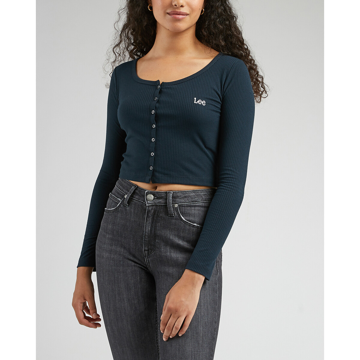 Cropped-Shirt mit langen Ärmeln von Lee