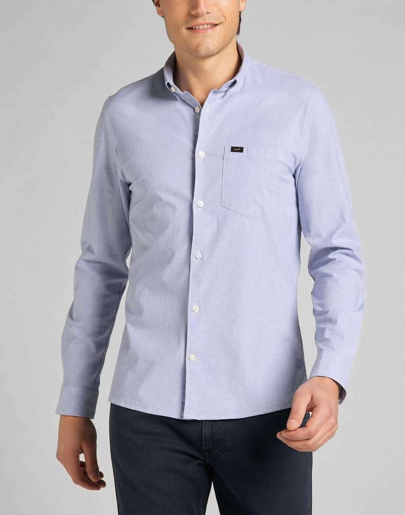 Hemd Slim Button Down Herren Blau XXL von Lee