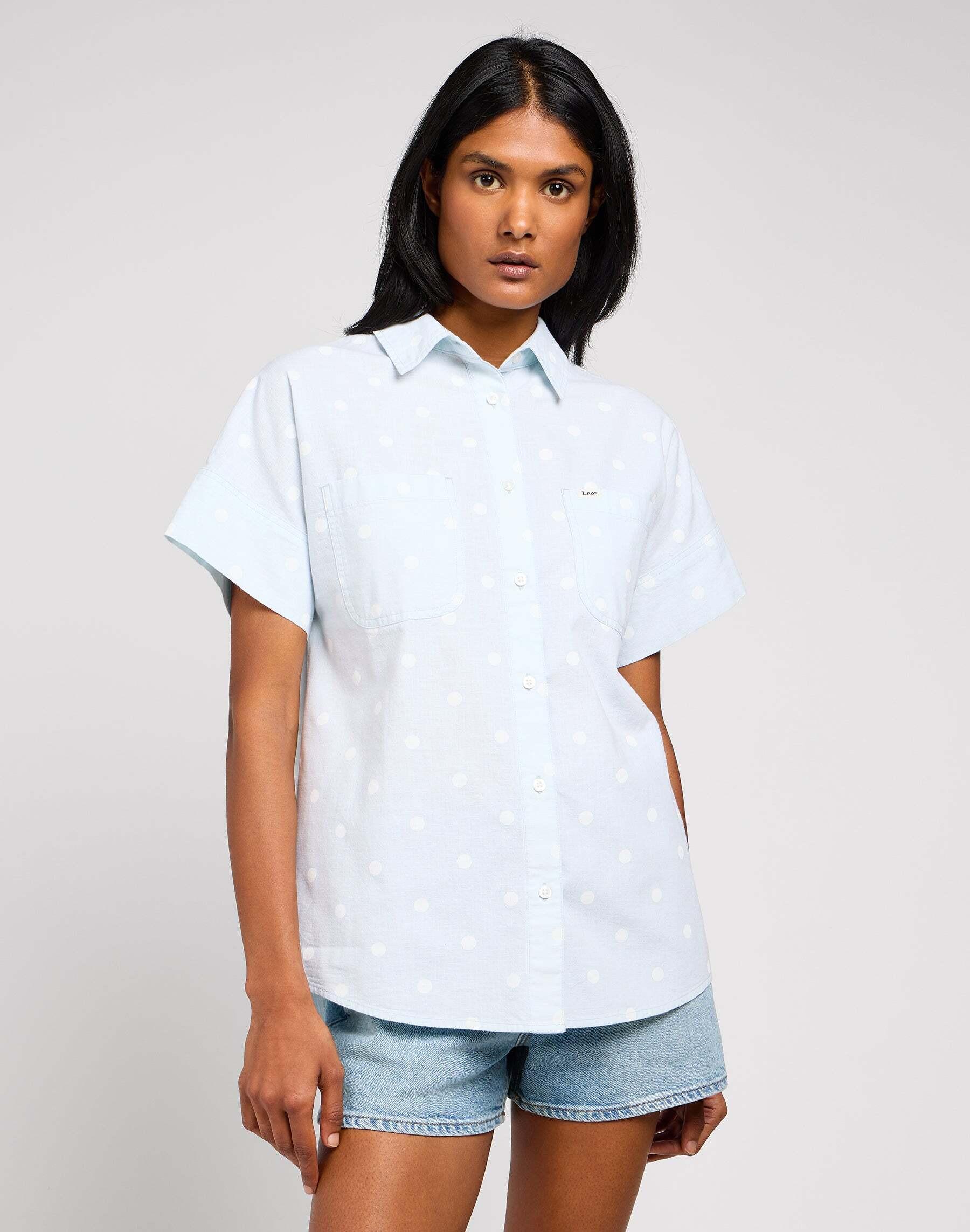 Hemden Loose Utility Shirt Damen Hellblau M von Lee