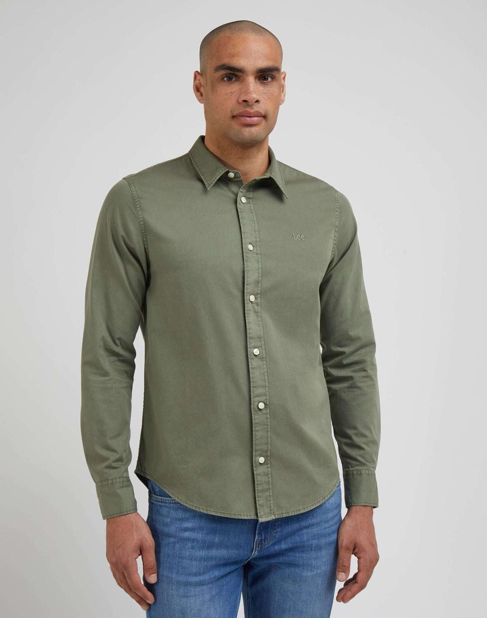 Hemden Patch Shirt Herren Grün XL von Lee