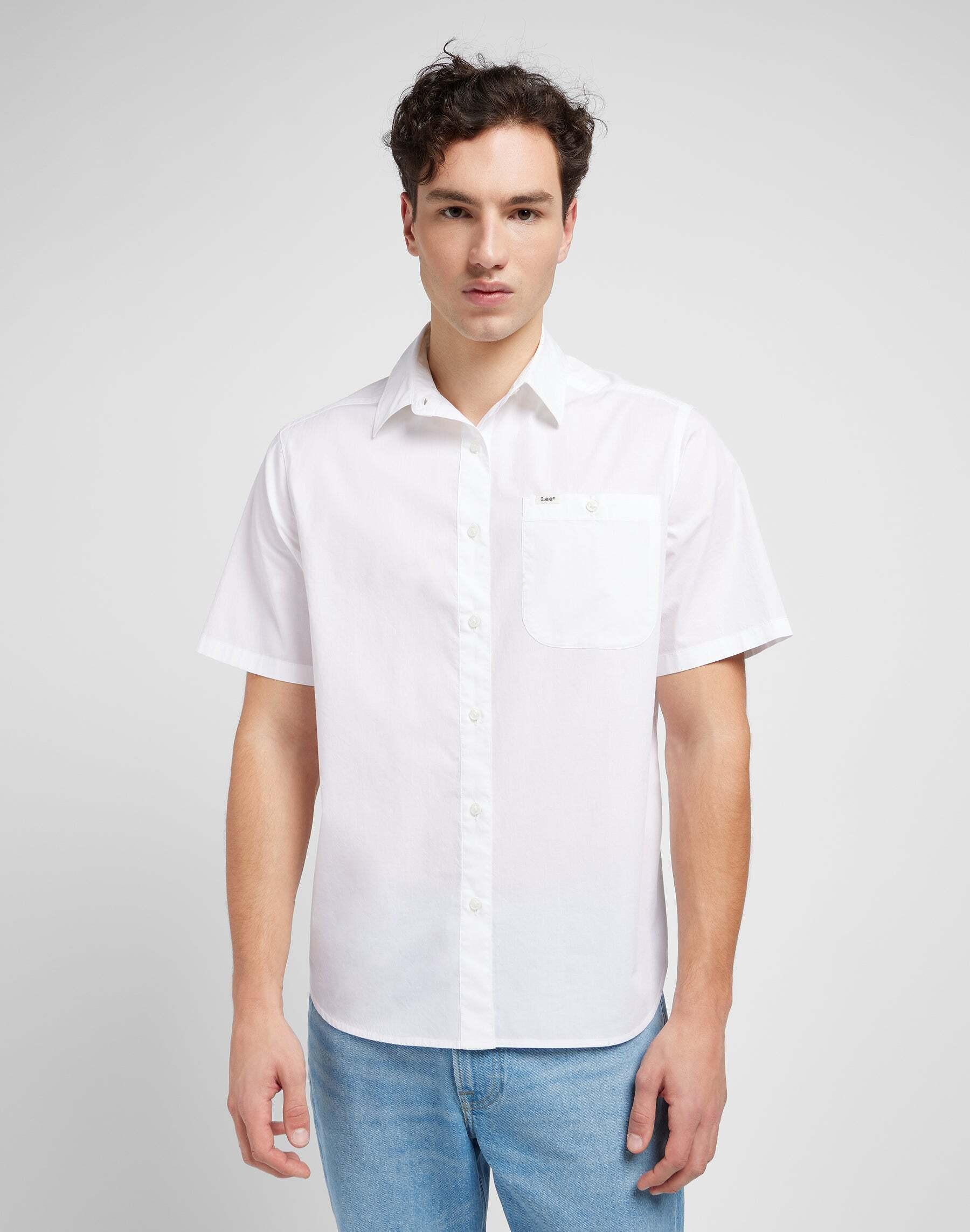Hemden Patch Shirt Herren Weiss XL von Lee