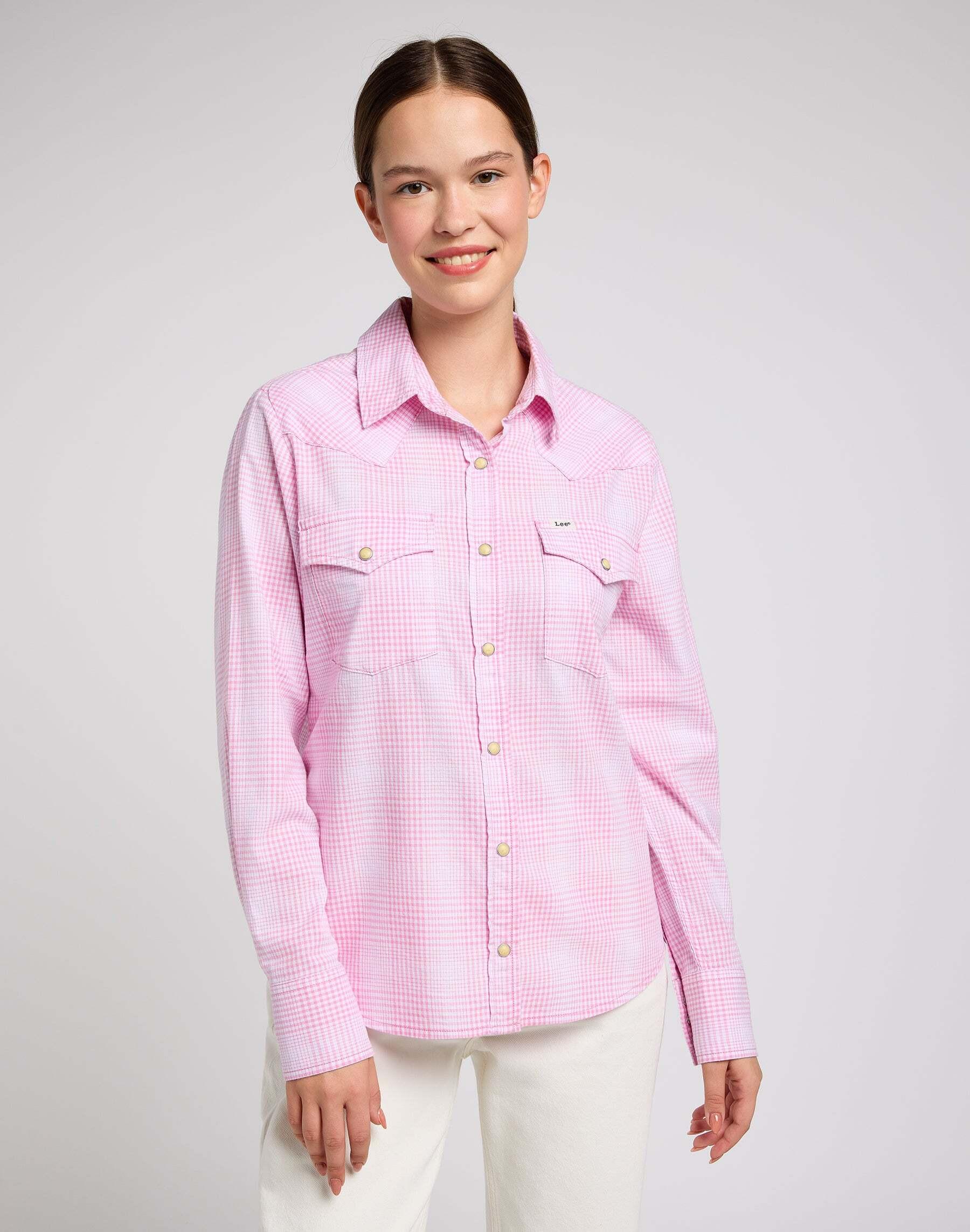 Hemden Regular Western Shirt Damen Rosa XS von Lee