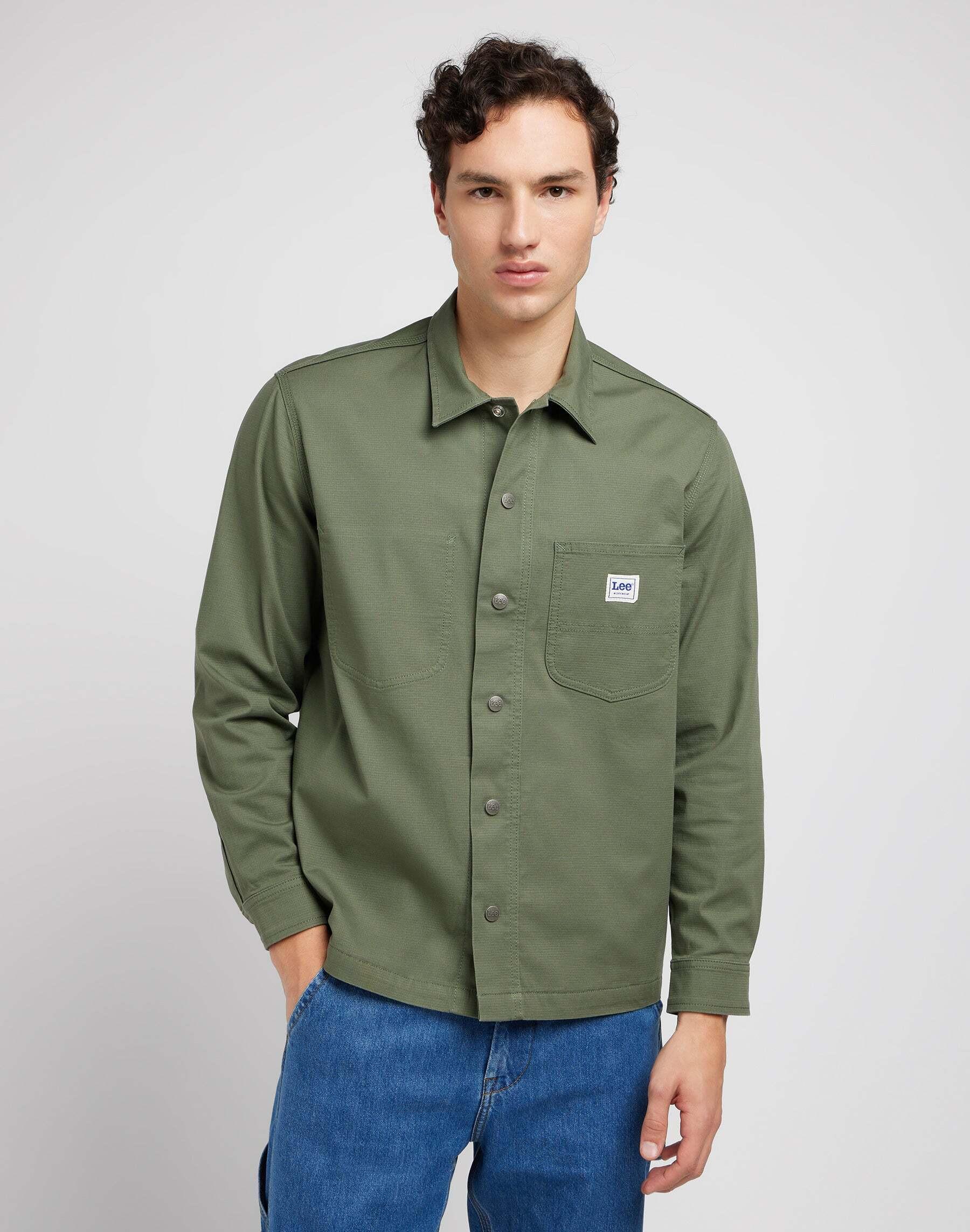 Hemden Worker Overshirt Herren Grün L von Lee