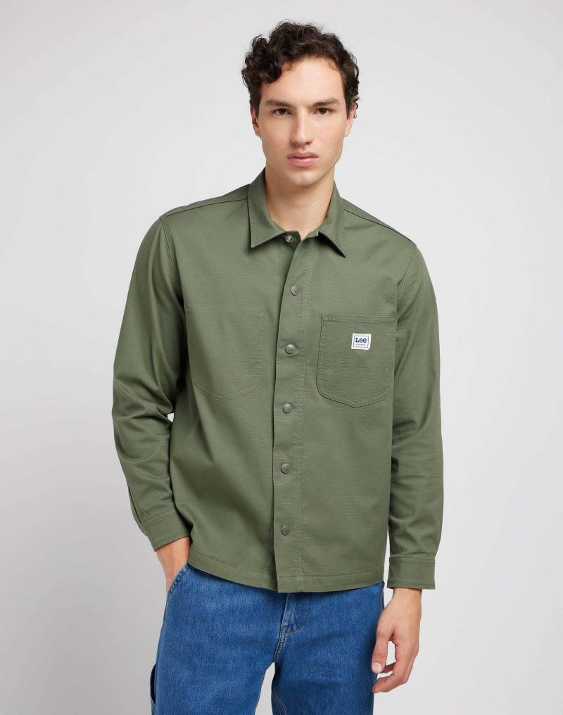 Lee - Hemden Worker Overshirt, für Herren, Grün, Größe S von Lee