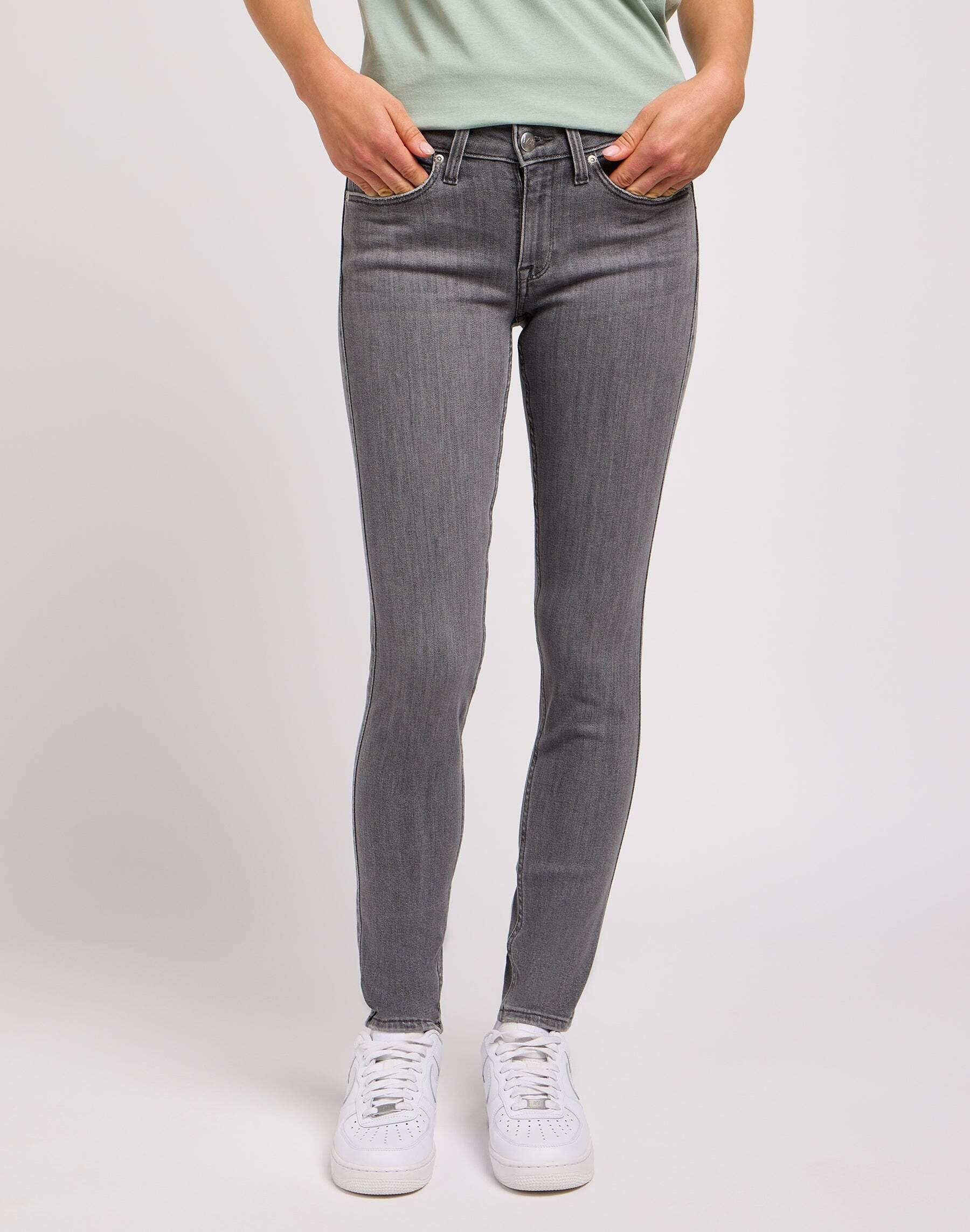 Jeans Scarlett Damen Taubengrau L31/W29 von Lee