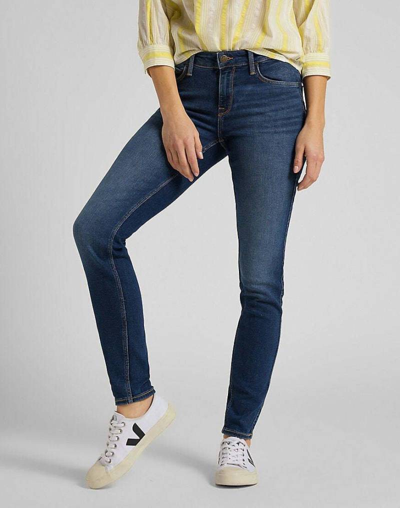 Jeans Skinny Fit Scarlett Damen Blau Denim L31/W24 von Lee