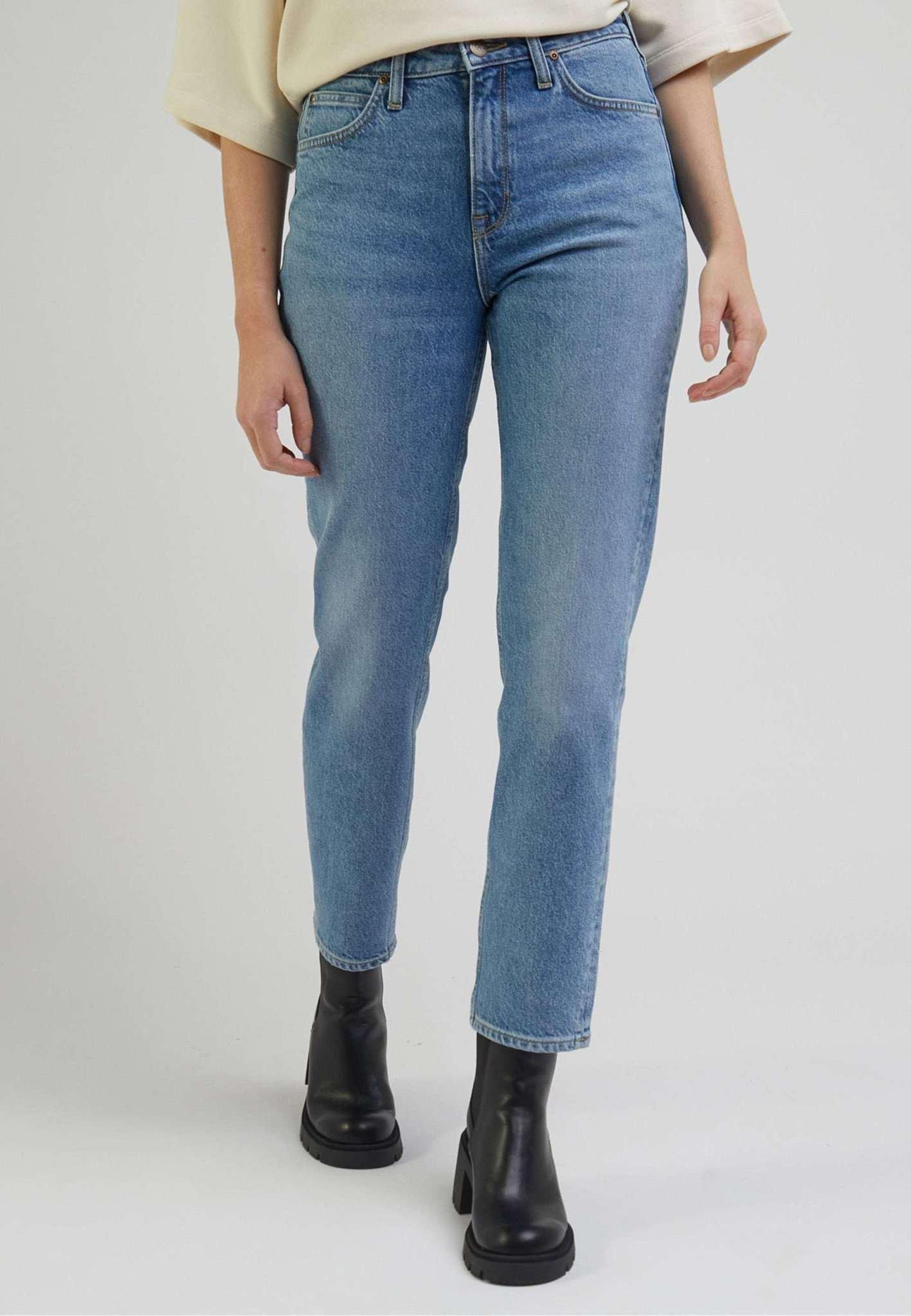 Jeans Straight Leg Carol Damen Blau W27 von Lee