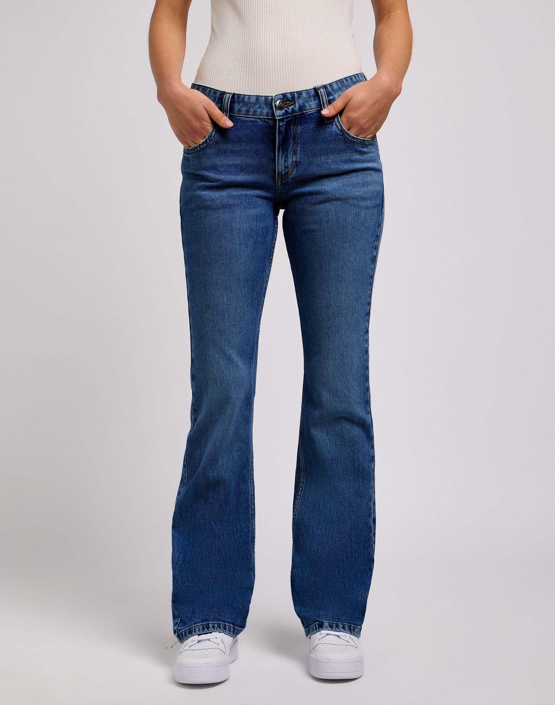 Lee - Jeans Straight Leg Marion Straight, für Damen, Blau Denim, Größe W33 von Lee