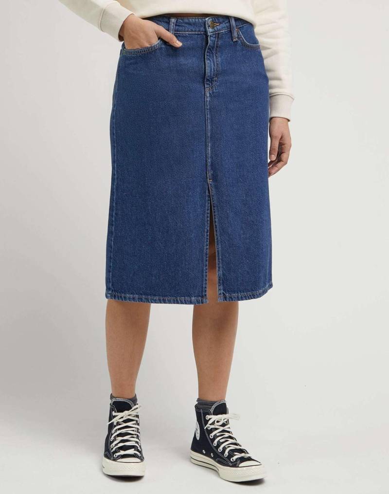 Jeansröcke Midi Skirt Damen Blau 26 von Lee