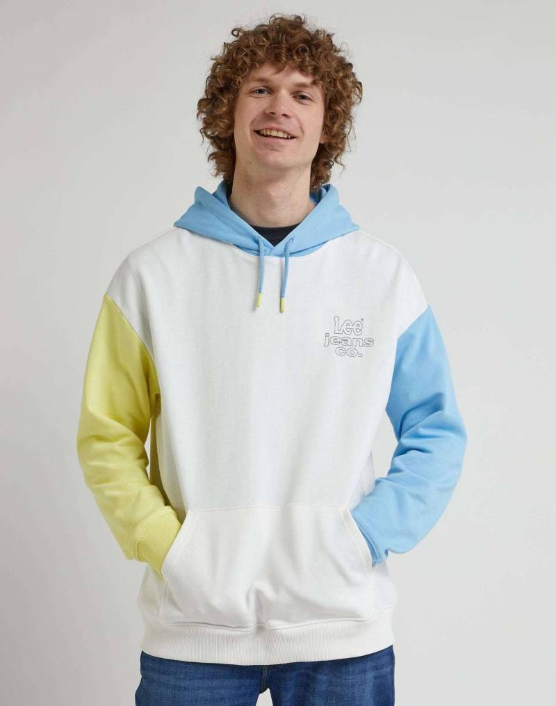 Kapuzenpullover Loose Color Block Hoodie Herren Weiss M von Lee