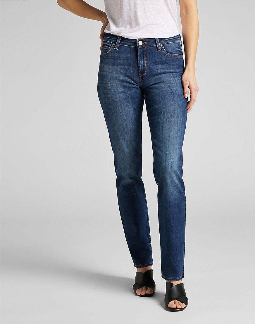 Lee - Jeans Straight Leg Marion, für Damen, Blau Denim, Größe W33/L33 von Lee