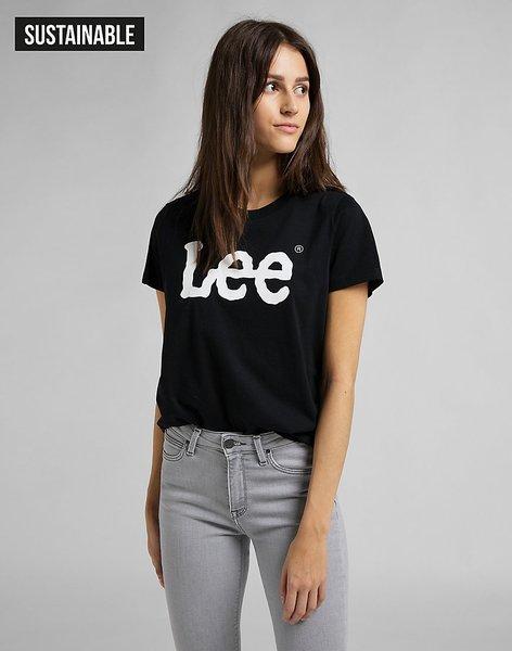 Logo T-shirt Damen Schwarz M von Lee